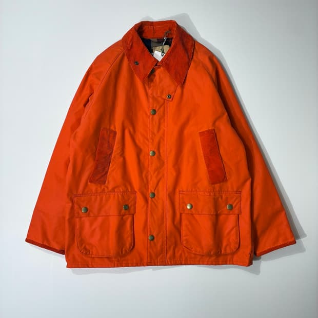 BARBOUR 바버 X 팜엔젤스 비데일 왁스드 자켓 오렌지 M사이즈