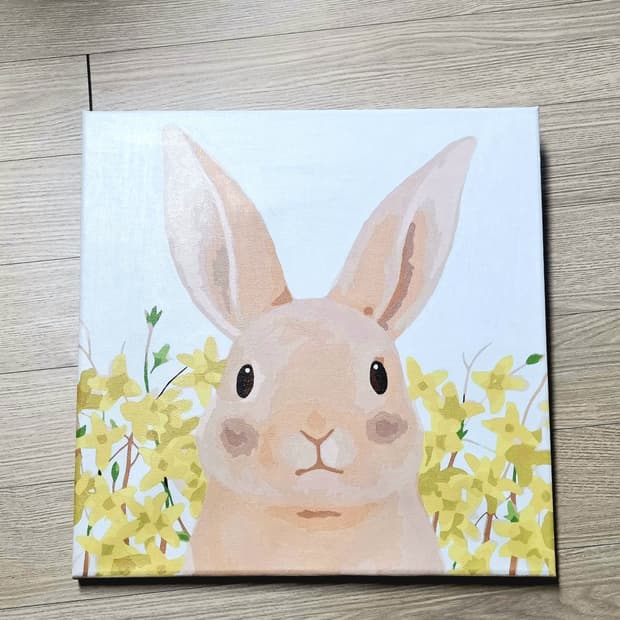 토끼 그림 캔버스 액자
