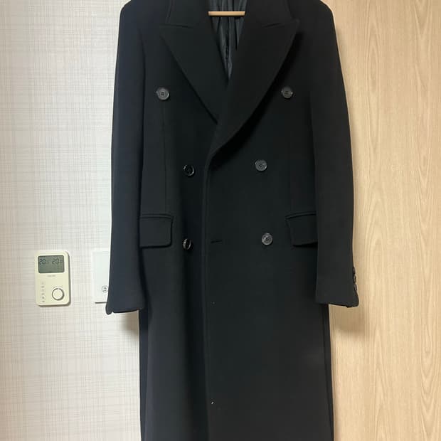 토니웩 크루도 캐시미어 더블 코트 M 블랙