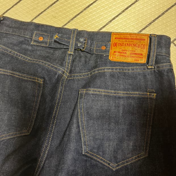 아웃스탠딩 30s 와이드 셀비지 데님팬츠 30