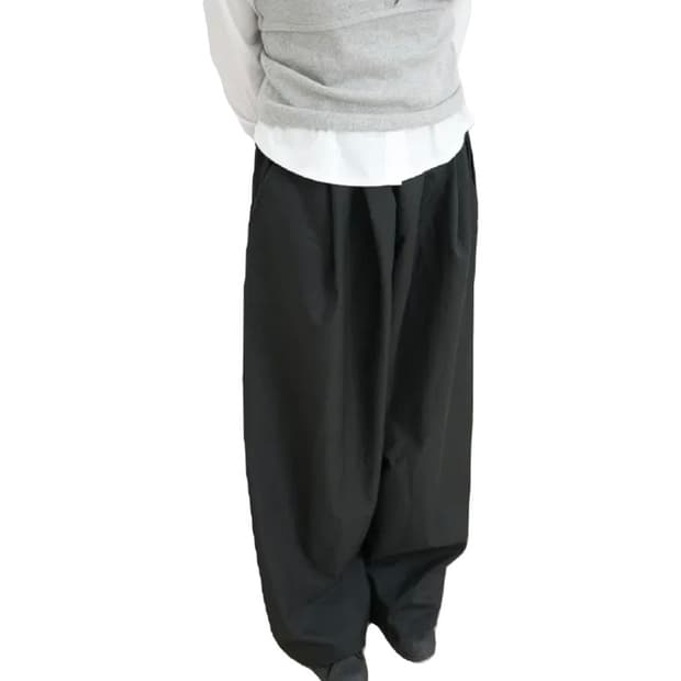 샵아오이 오버핏 블랙팬츠