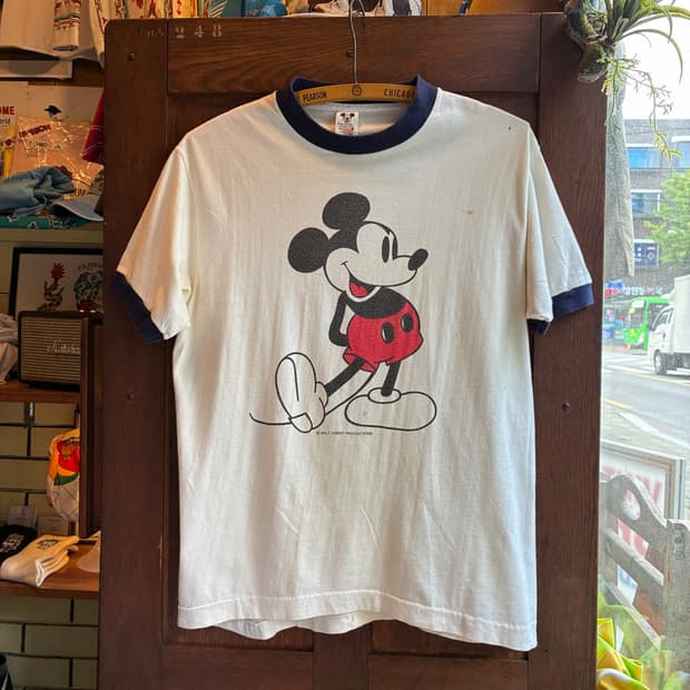 80s Disney Mickey Mouse Ringer T-Shirt