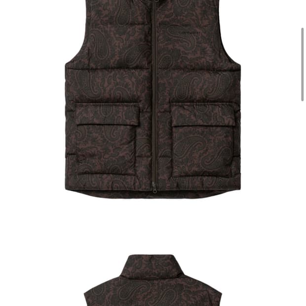 칼하트 WIP 스프링필드 페이즐리 프린트 베스트