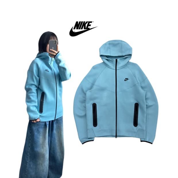 나이키 UK드릴 테크팩 테크플리스 후드집업 민트 