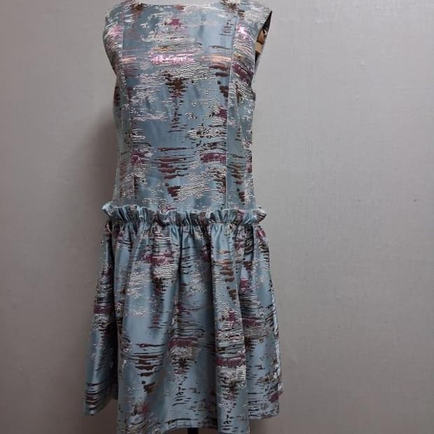 일본빈티지수입 Shesty 메탈릭 글램 파티자카드원피스 55 하객룩 파티