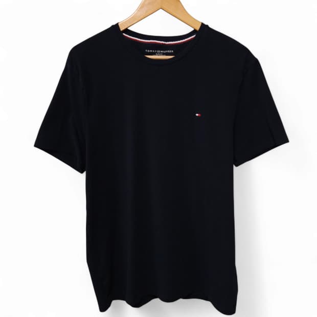 Tommy 타미 네이비 라운드 반팔티 100