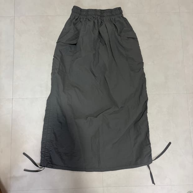 나일론 셔링 롱스커트