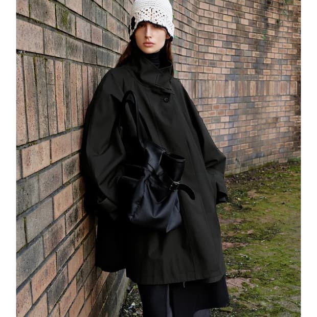 위메농 베런 하이넥 트렌치 자켓 cos