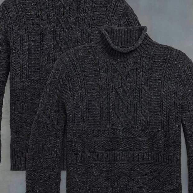 RRL 더블알엘 롤넥 피셔맨 스웨터 L