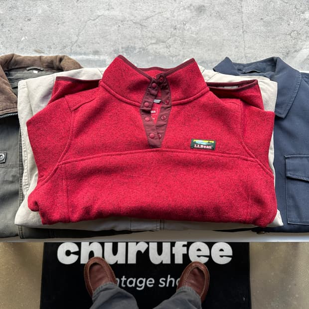 L.L.Bean 엘엘빈 스웨터 플리스 스냅 풀오버