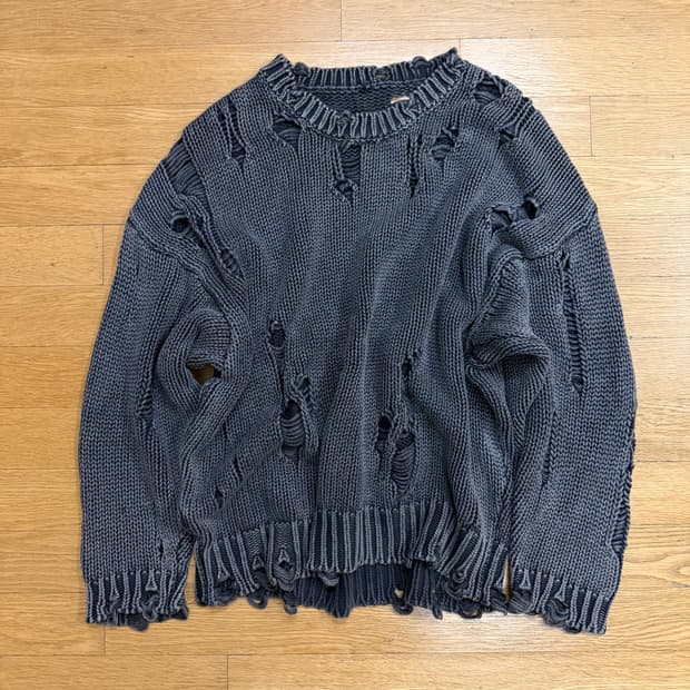 R13 디스트레스드 니트