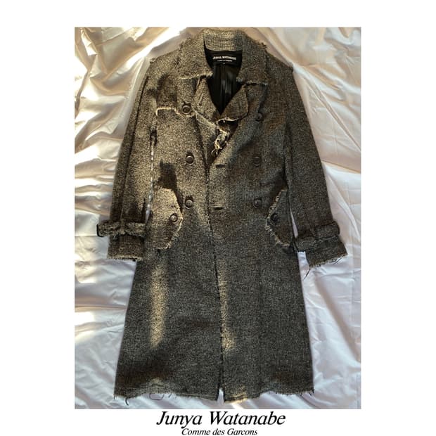 준야와타나베 디스트레스드 그런지 울 아카이브 코트 꼼데가르송 옴므 플러스