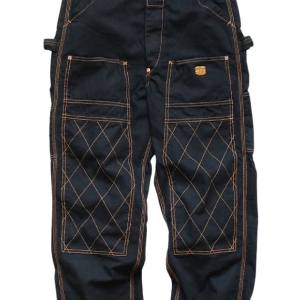 캐피탈 씬 캔버스 럼버 팬츠 블랙