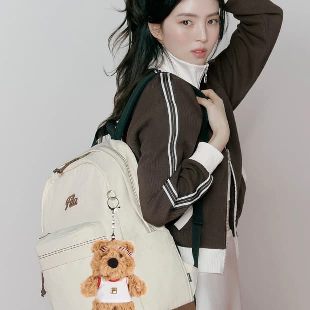 휠라 백팩+키링 세트