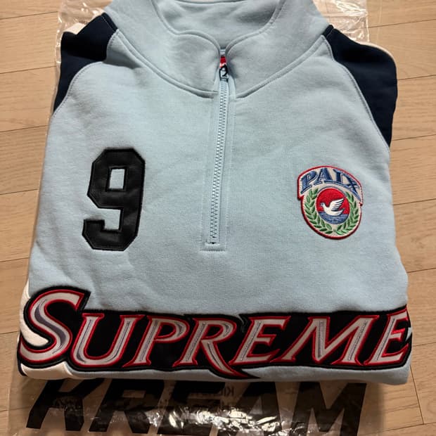 (XXL) 슈프림 이큅 하프 집 스웨트셔츠 라이트 블루 - 24SS