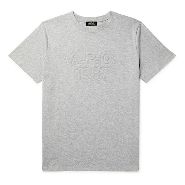 아페쎄 a.p.c / 레이즈로고 반팔티셔츠 그레이 / L