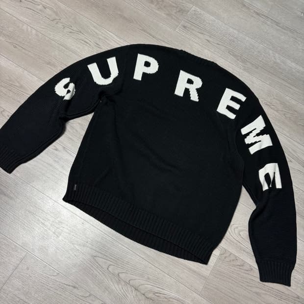 [L] 슈프림 백로고 니트스웨터 20ss