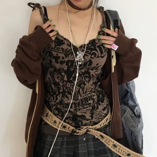 히스테릭 글래머 아카이브 걸 프린트 나시