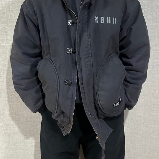 네이버후드 덱자켓 블랙 L사이즈