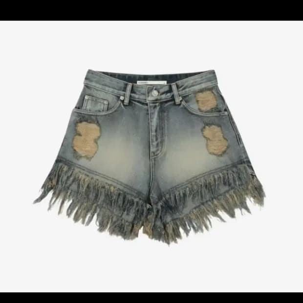 보헤미안서울 보헴서 데미지워싱쇼츠 블루 s