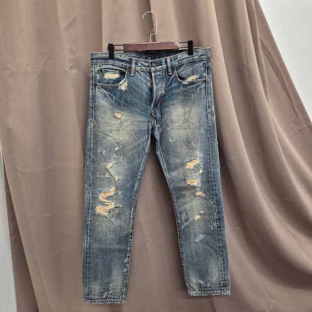 폴로 데님엔 서플라이 빈티지 가공 데님 팬츠 32