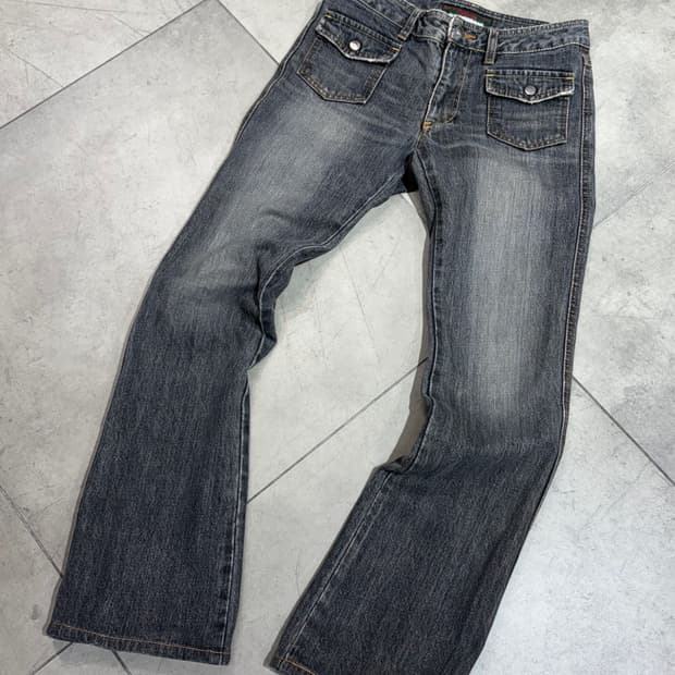 Katharine Hamnett London 포켓 흑청 데님 팬츠