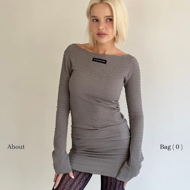 더미스테리어스호텔 언발란스 셔링 원피스