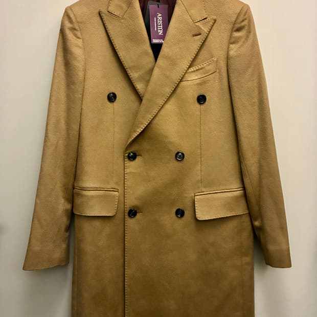 (95)반하트 아리스톤 나폴리 캐시미어 더블 브레스티드 코트