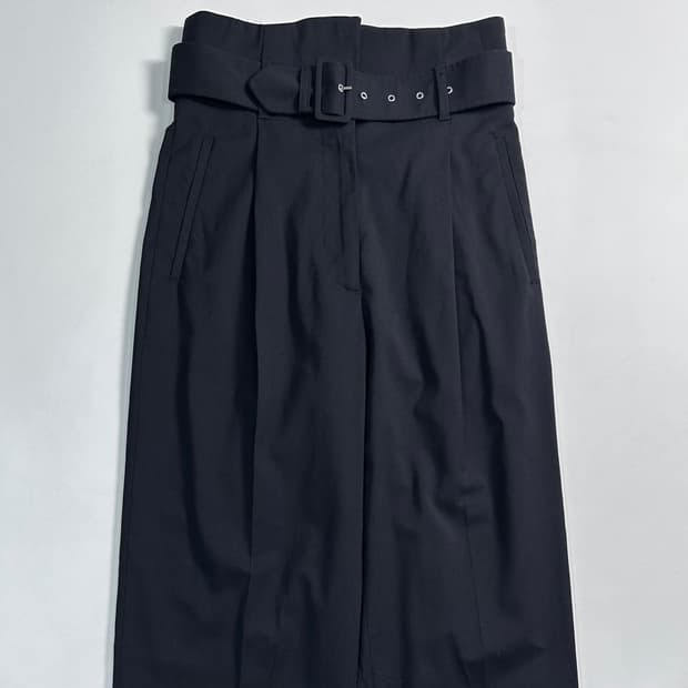 비비안웨스트우드 하이웨스트 벨티드 슬랙스 팬츠 