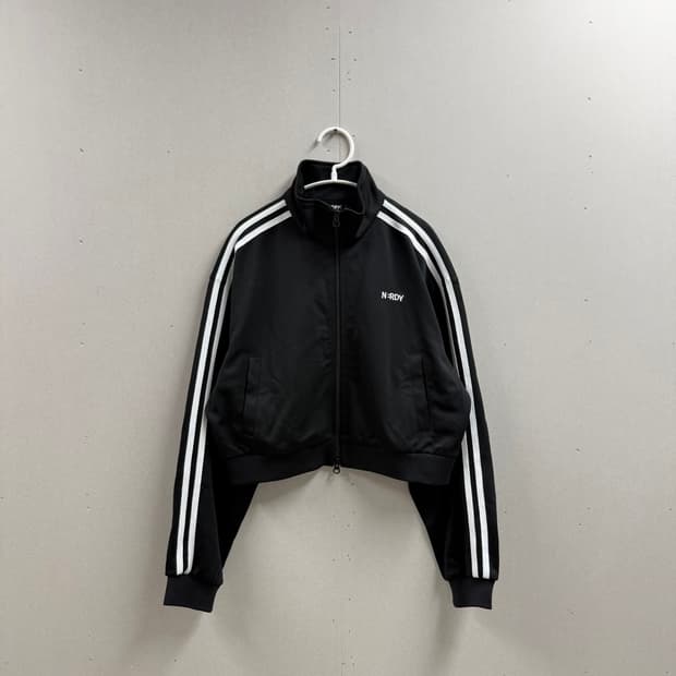 여성 S / 널디 크롭 져지 트랙탑 블랙