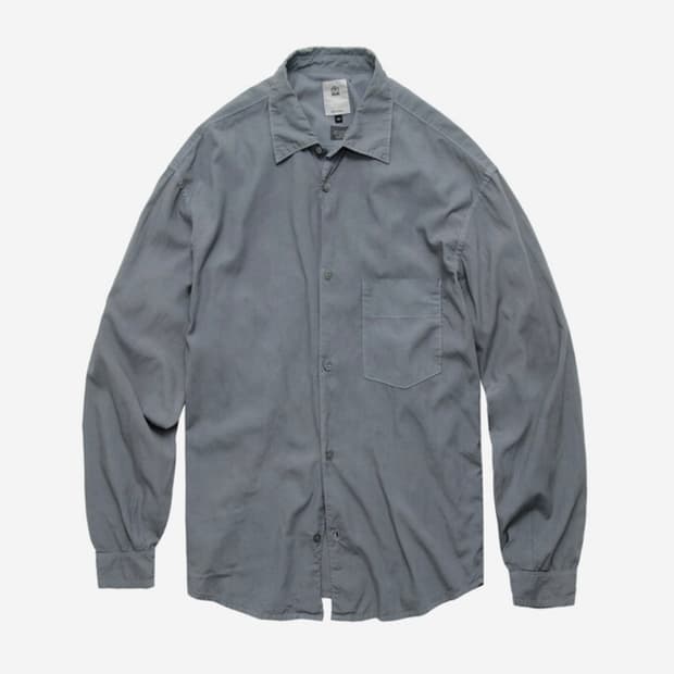 [3] 폴리테루 텐코 루즈드 셔츠 2.0 블루 그레이 002
