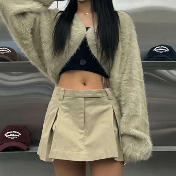 배드블러드 플뢰드 모헤어 볼레로 가디건