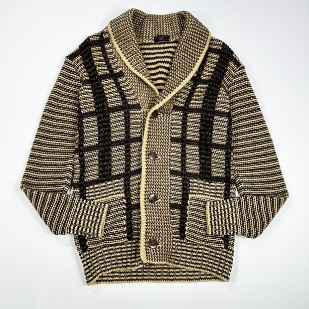 JPN 재팬빈티지 클래식 숄카라 니트 가디건 M