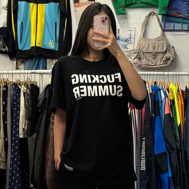 리타 Fucking Summer 블랙 반팔티 XL