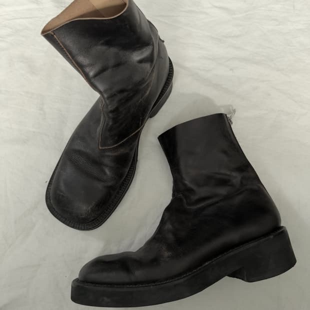 MM6 스퀘어토 백지퍼 부츠