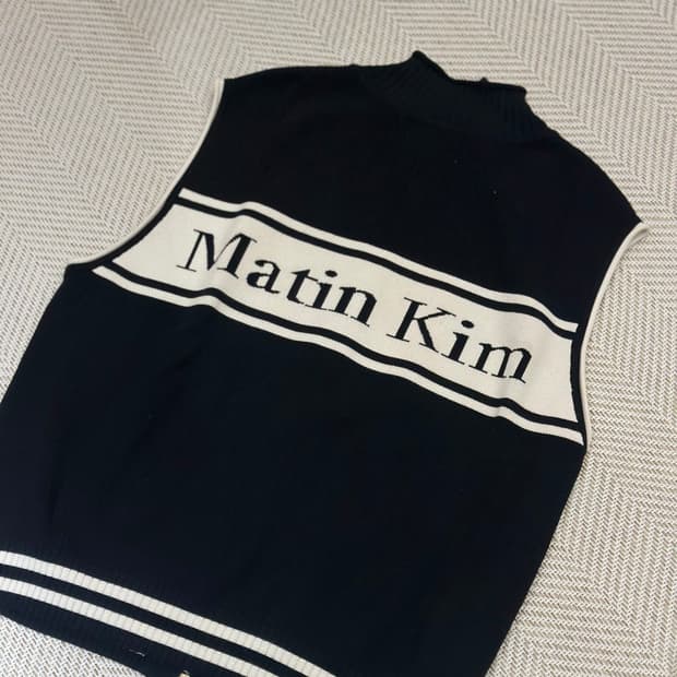 마뗑킴 니트 베스트 집업