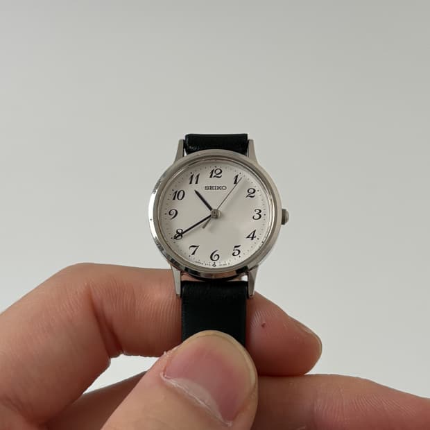 1980s Arabic Index Silver Ladies Quartz