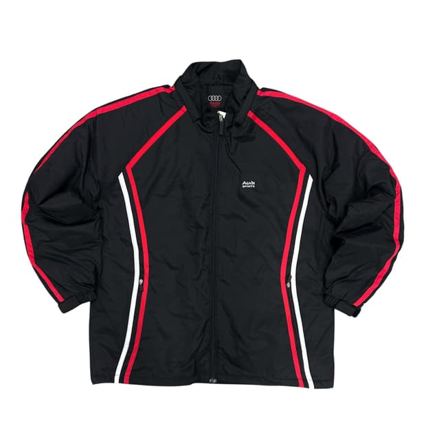 아우디 검빨 누빔 바람막이(100)