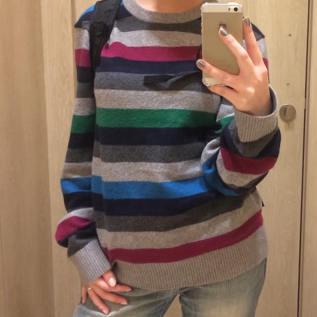 타미힐피거 스트라이프 니트