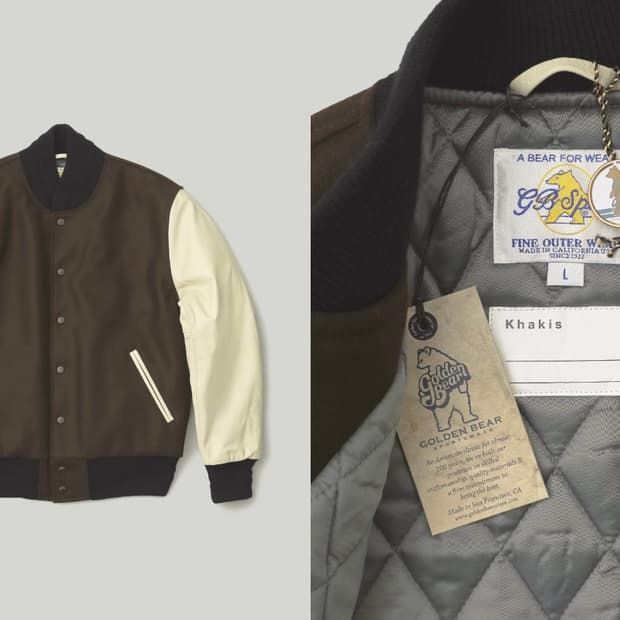Khakis x Golden bear 바시티자켓