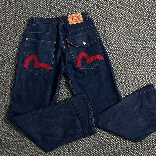 에비수 일판 오리지날 엔지니어드진 커브데 데님 팬츠y 3075