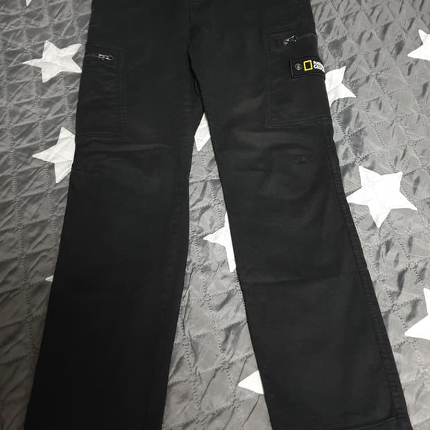 내셔널지오그래픽 스판 기본핏 카고 포디아 팬츠 블랙 (32)