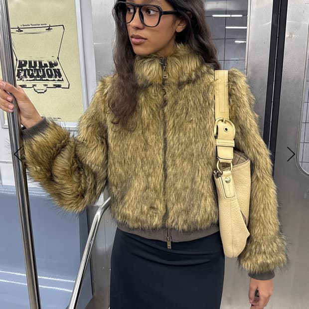 블랙업 라뷰 투톤퍼 하이넥 점퍼(브라운)