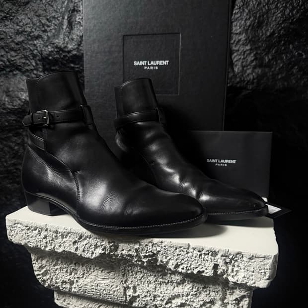 SAINT LAURENT 16fw Jodhpur Leather Boots