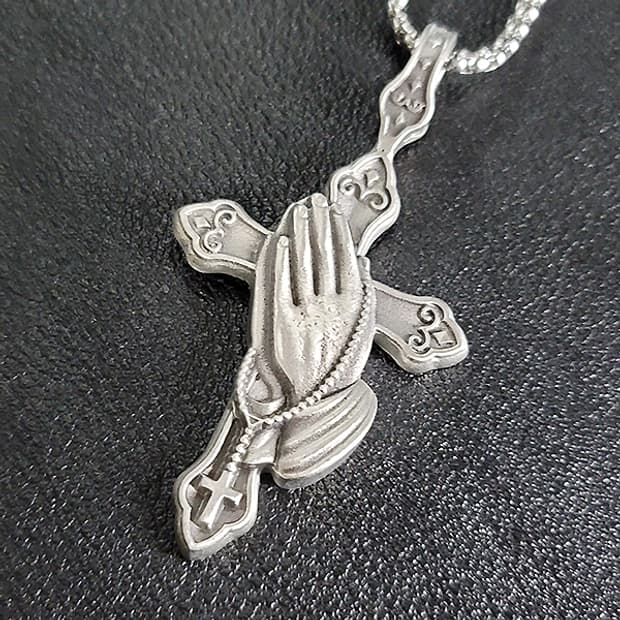 크리스찬 메시아 주석 천주교 기독교 펜던트 클래식 예수 남자 목걸이