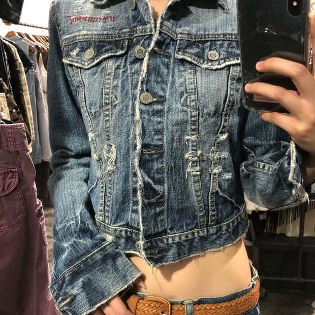[2841] Kiliwatch blue denim crop jacket