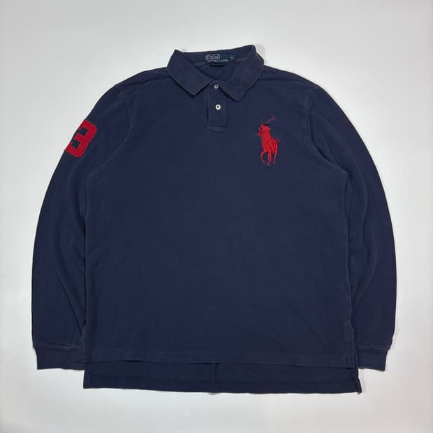 폴로랄프로렌 네이비 빅포니 긴팔 카라티