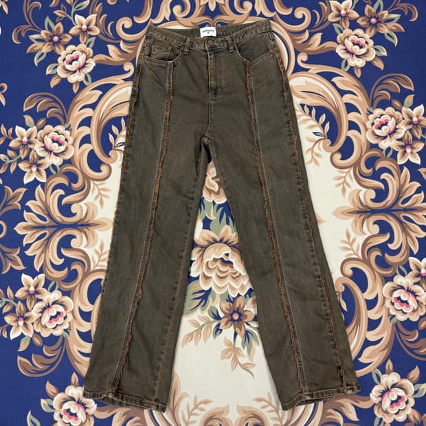 (M)와이낫어스 Whynotsu 녹워싱 데님팬츠