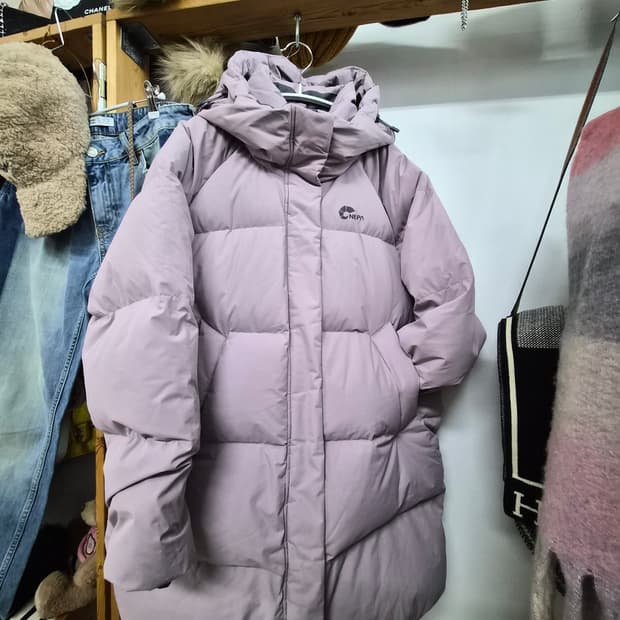 네파 라벤더 롱패딩