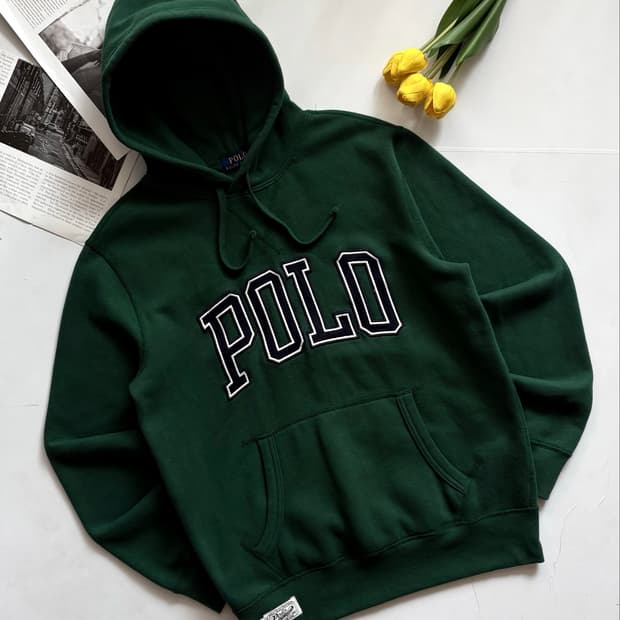 Polo 폴로랄프로렌 신형 빅로고 그린 후드티